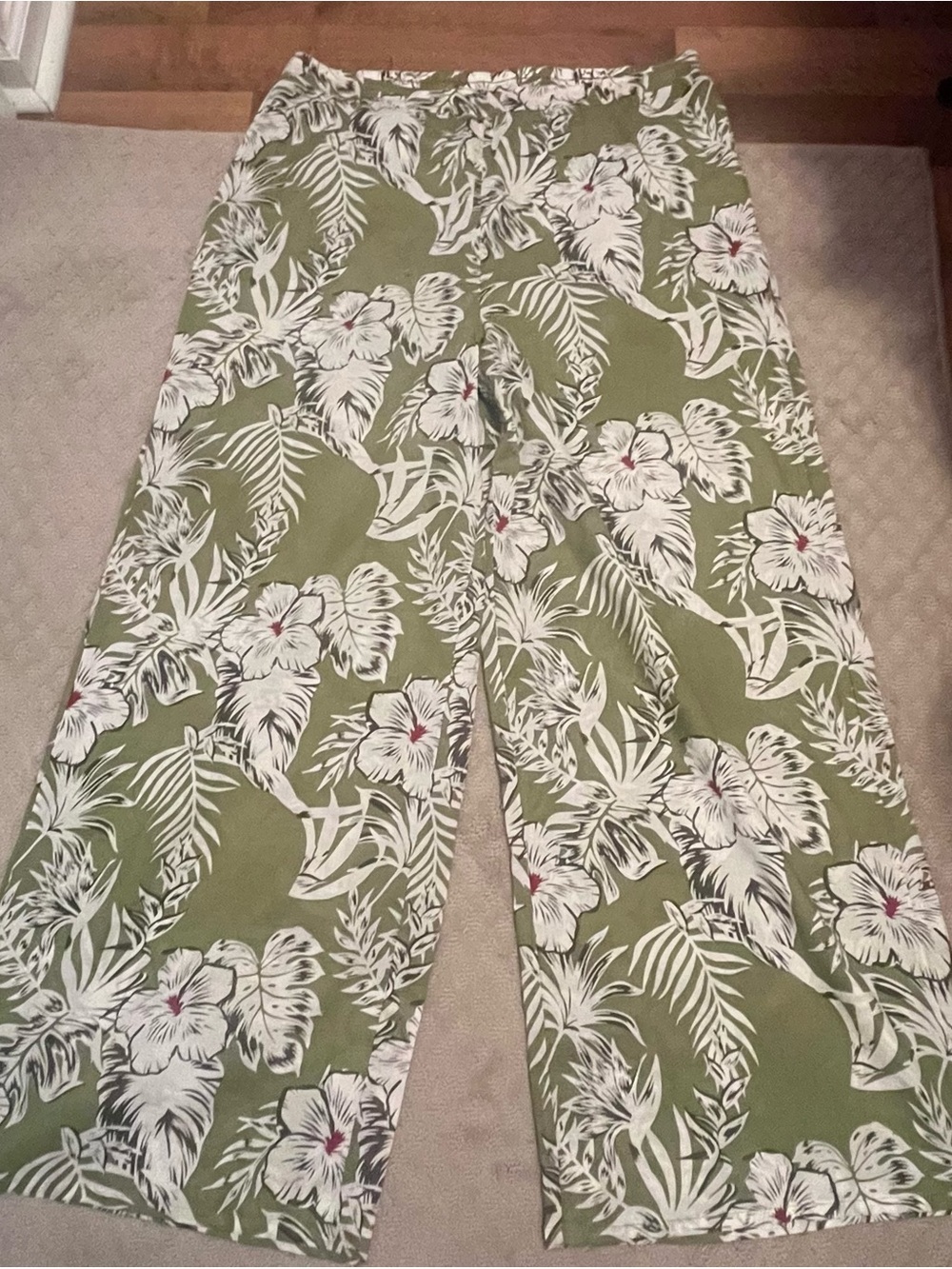 Rachel Roy Pants. XL. Wide leg. Floral. Retro. Hippie. Dopamine. 100% Cotton.